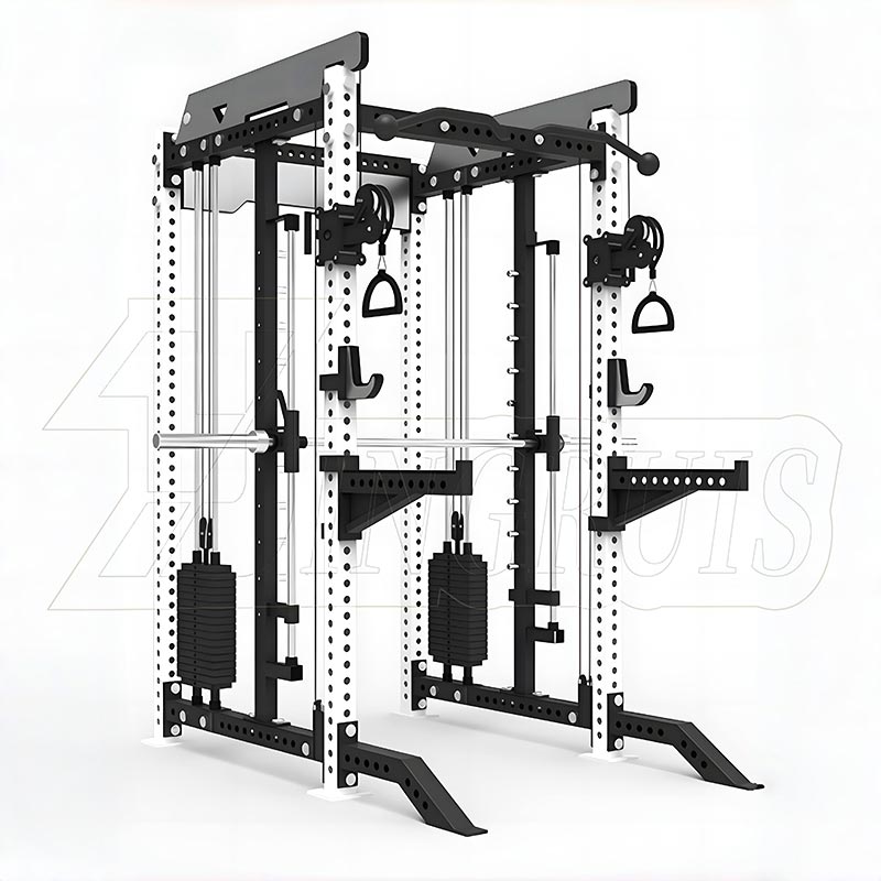 All-in-One-Power-Rack mit Kabel-Crossover+Smith